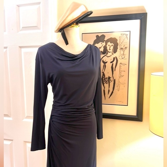 M.M.LaFleur,The Annabel Dress,Blue, Sophisticated Luxury,Excellent Cond.,Size L - Picture 9 of 13